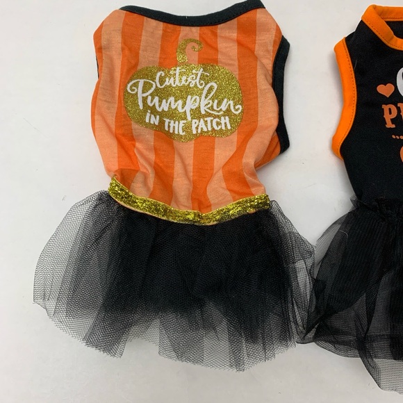Cat  Dog Dress Costume  Halloween  Cutest Pumpkin In Patch Dress  Lot  2 - Picture 4 of 11